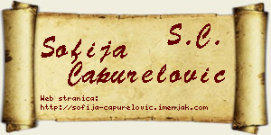 Sofija Capurelović vizit kartica